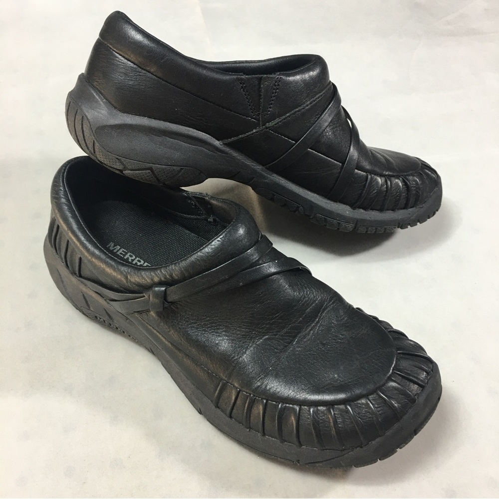 Merrell J48182 Encore Pleat Black Slip-On Comfort Casual Loafers Women's Sz 8.5